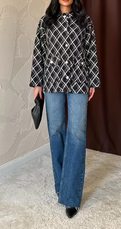 Blouson noir onversize