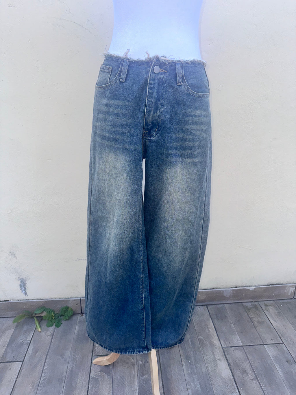 Jean Large Finition Déchirure Streetwear