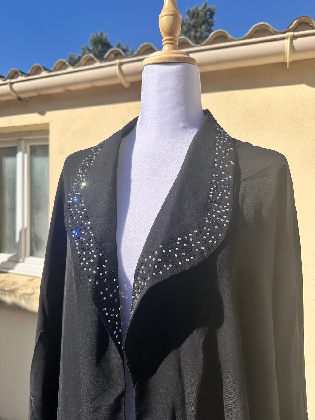 Kimono Noir Strass Glamour
