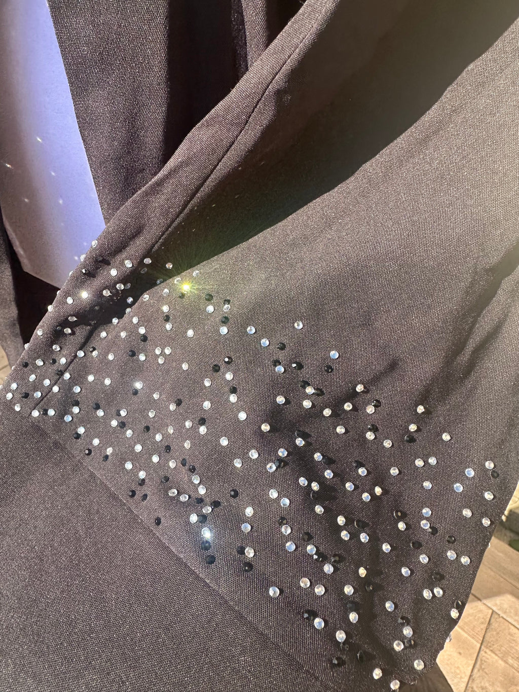 Kimono Noir Strass Glamour