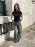 Jean Large Finition Déchirure Streetwear