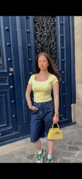 Top jaune