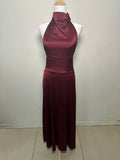 Robe longue rouge